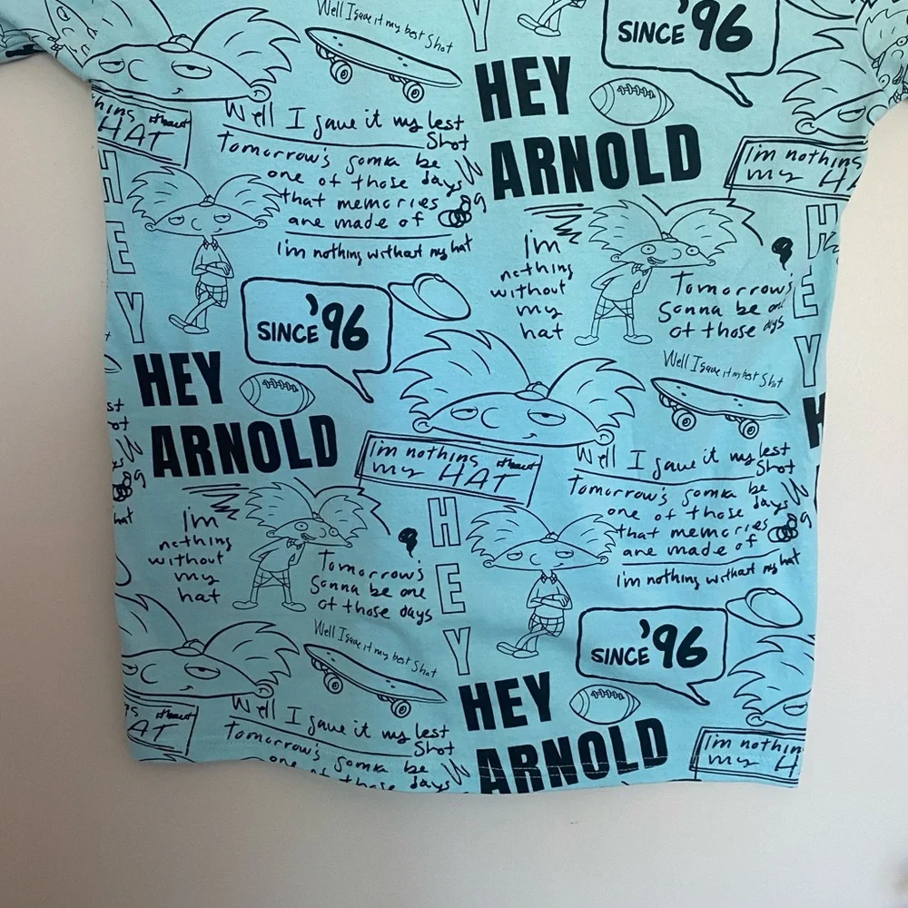 Nickelodeon Hey Arnold!‎ Light Blue Graphic Tee
